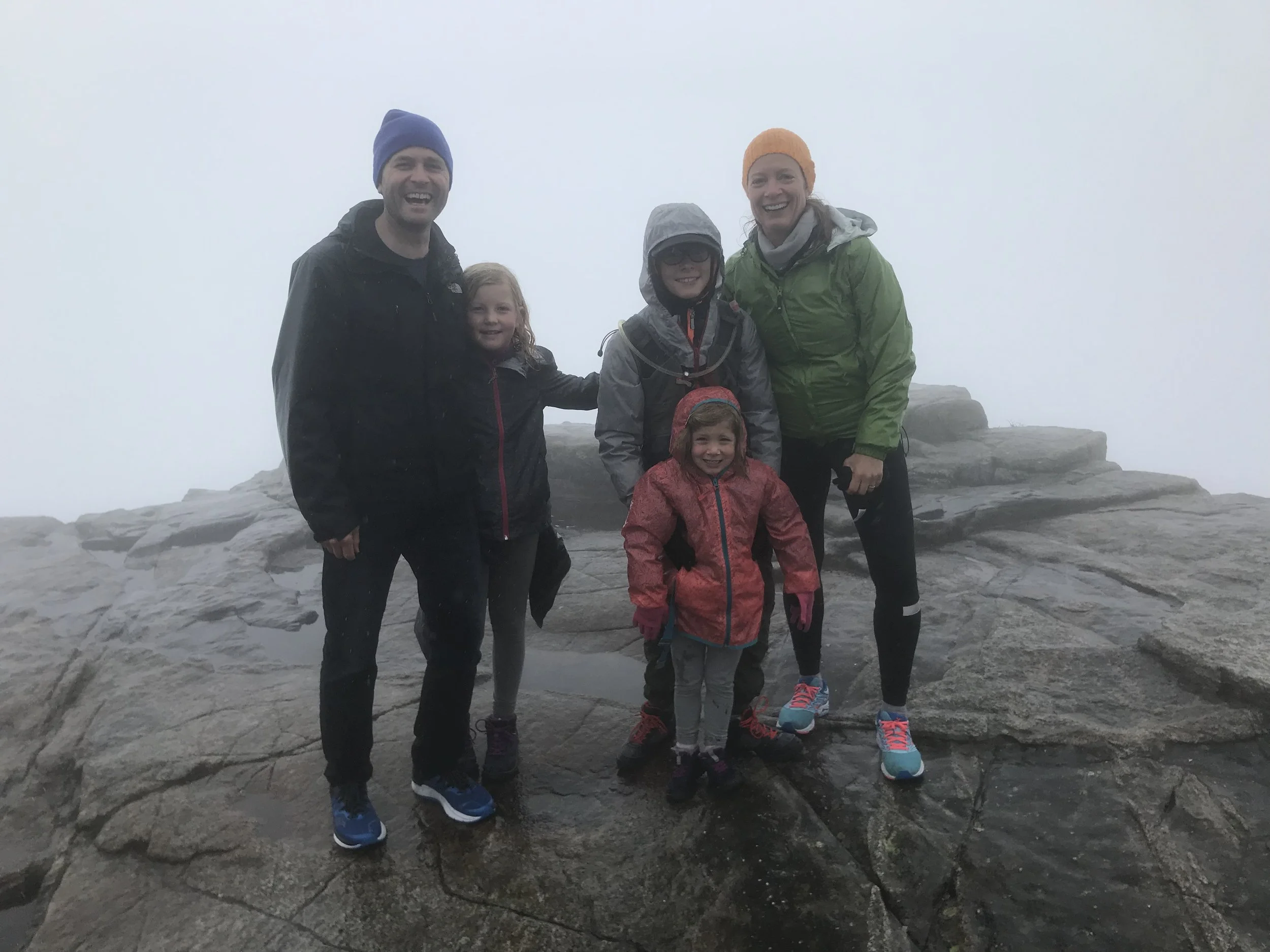 At the top of Preikestolen, a hike with 1500 feet of elevation gain in 2 hours! Usually this rocky outcrop has beautiful view of the fjord below…