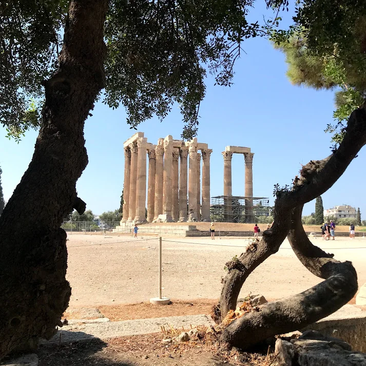 The remaining columns at the Temple of Olympian Zeus