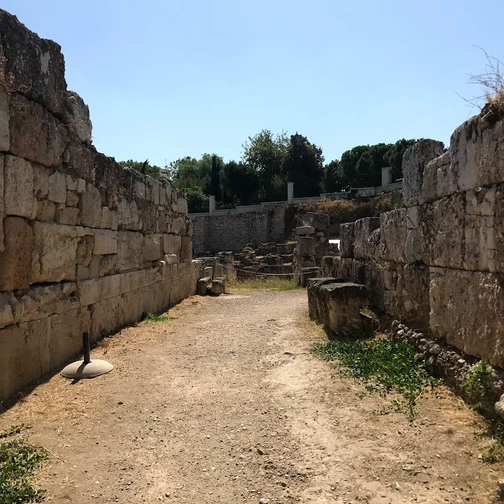 Remnants of the ancient Athenian Wall at Keramikos