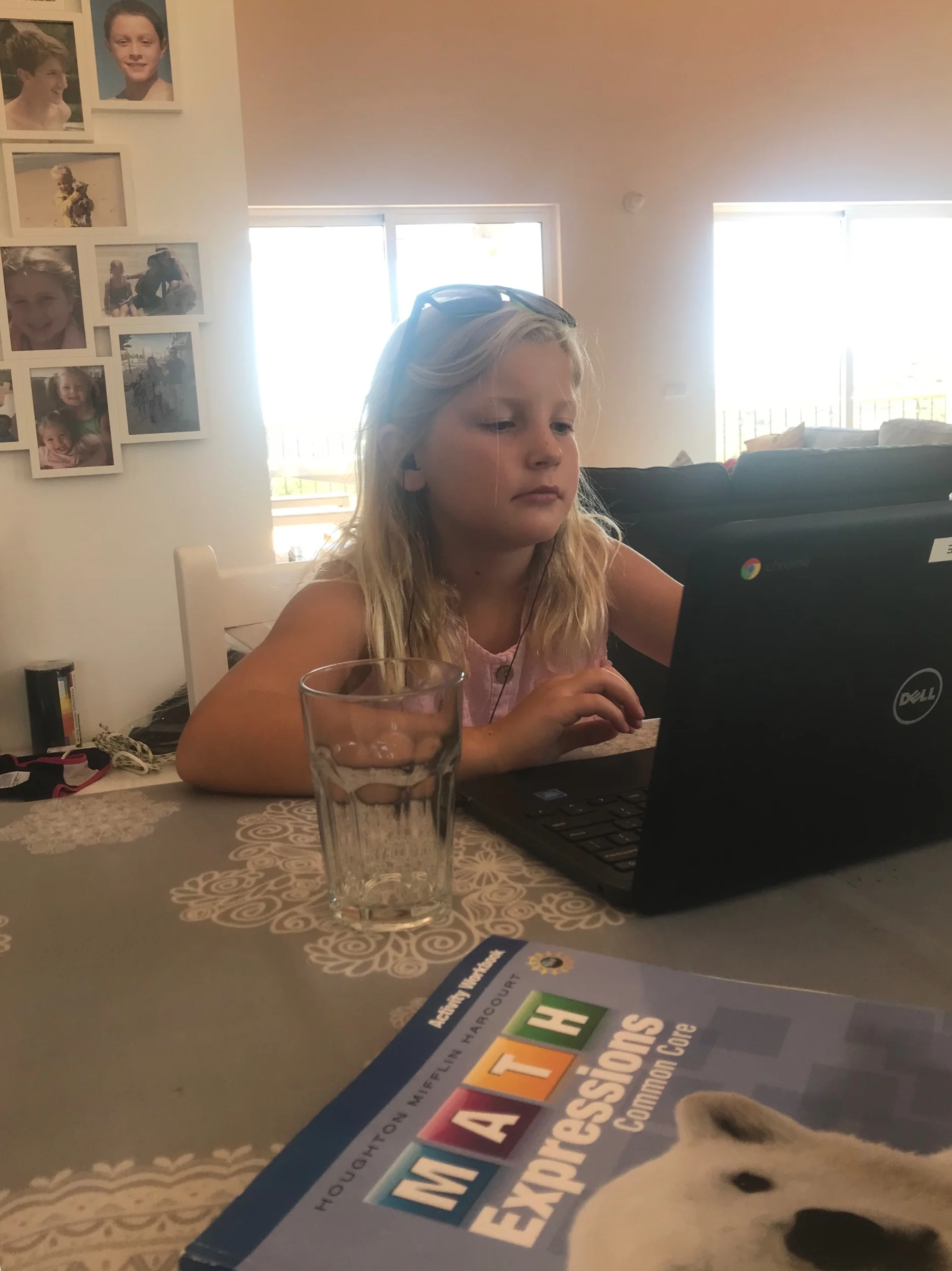 Josefine is also using some math books when internet is limited