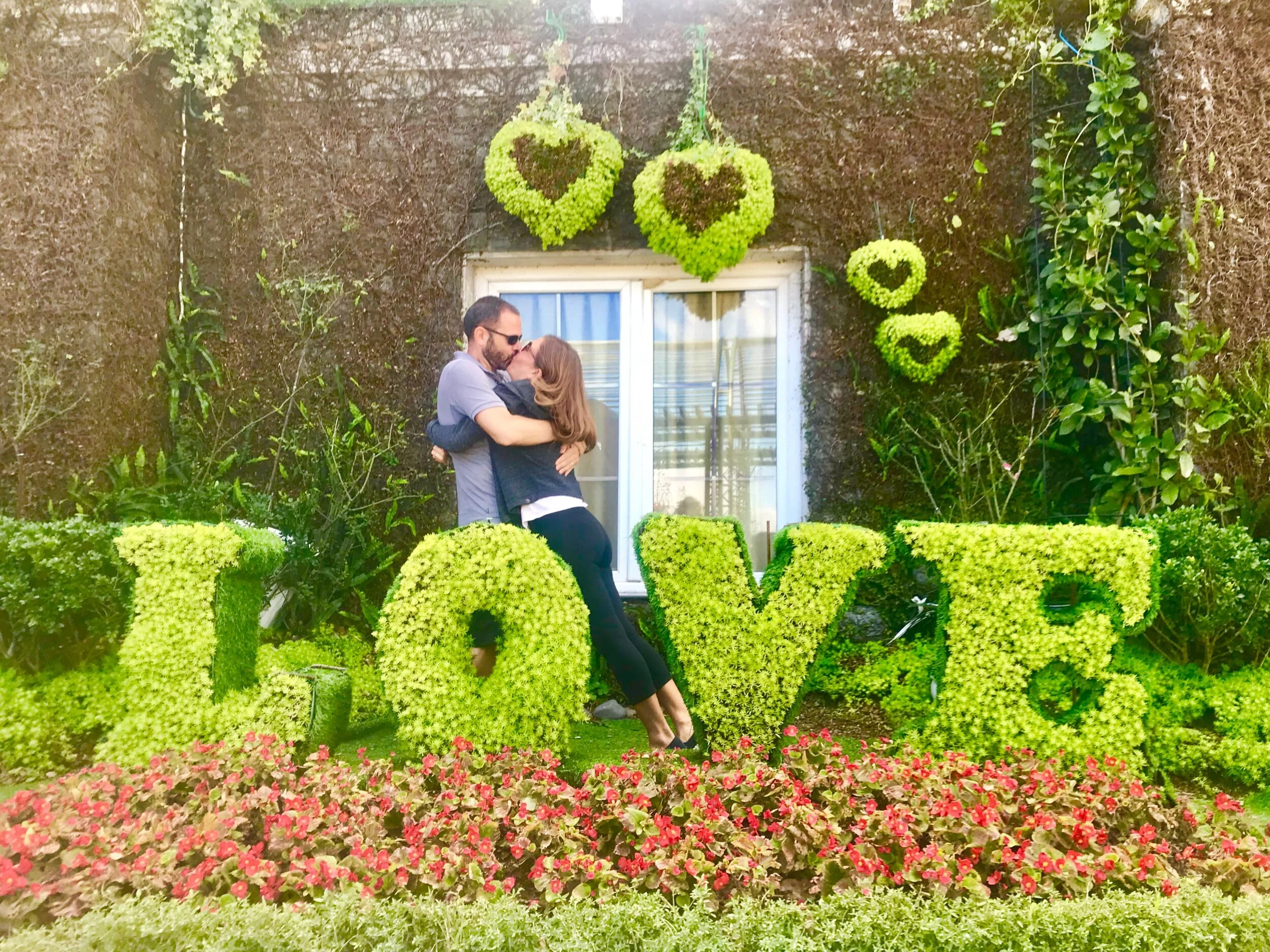 There was a LOVE sign in a garden that we stopped to take some pictures.