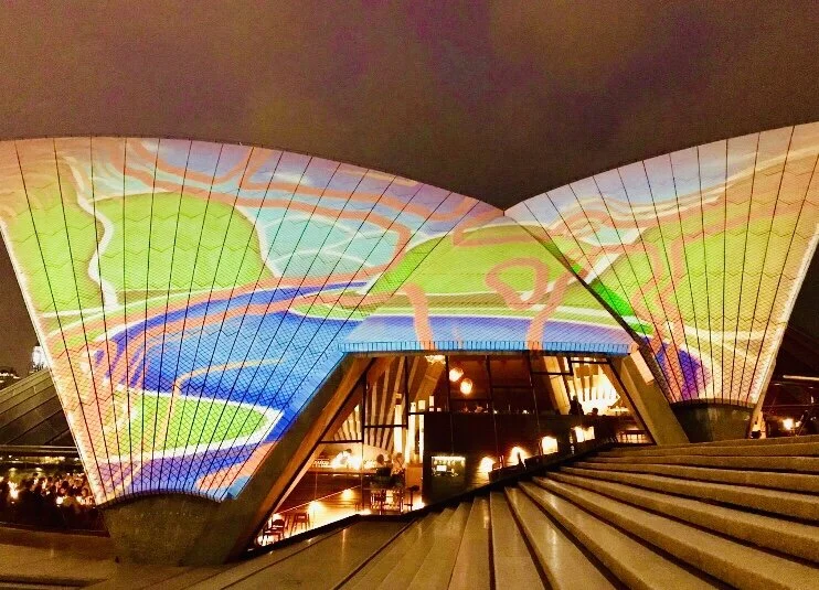 This is one of the designs that appears on the Sydney Opera house during the light show