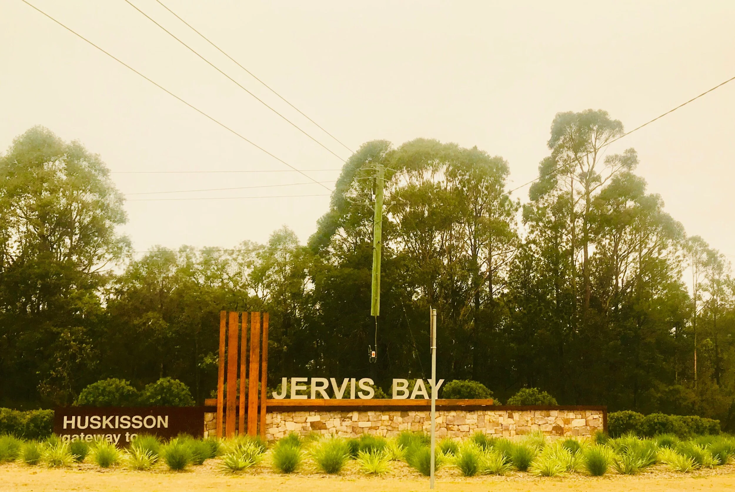 Jervis bay (you can see the color of the clouds due to the bush fires nearby)