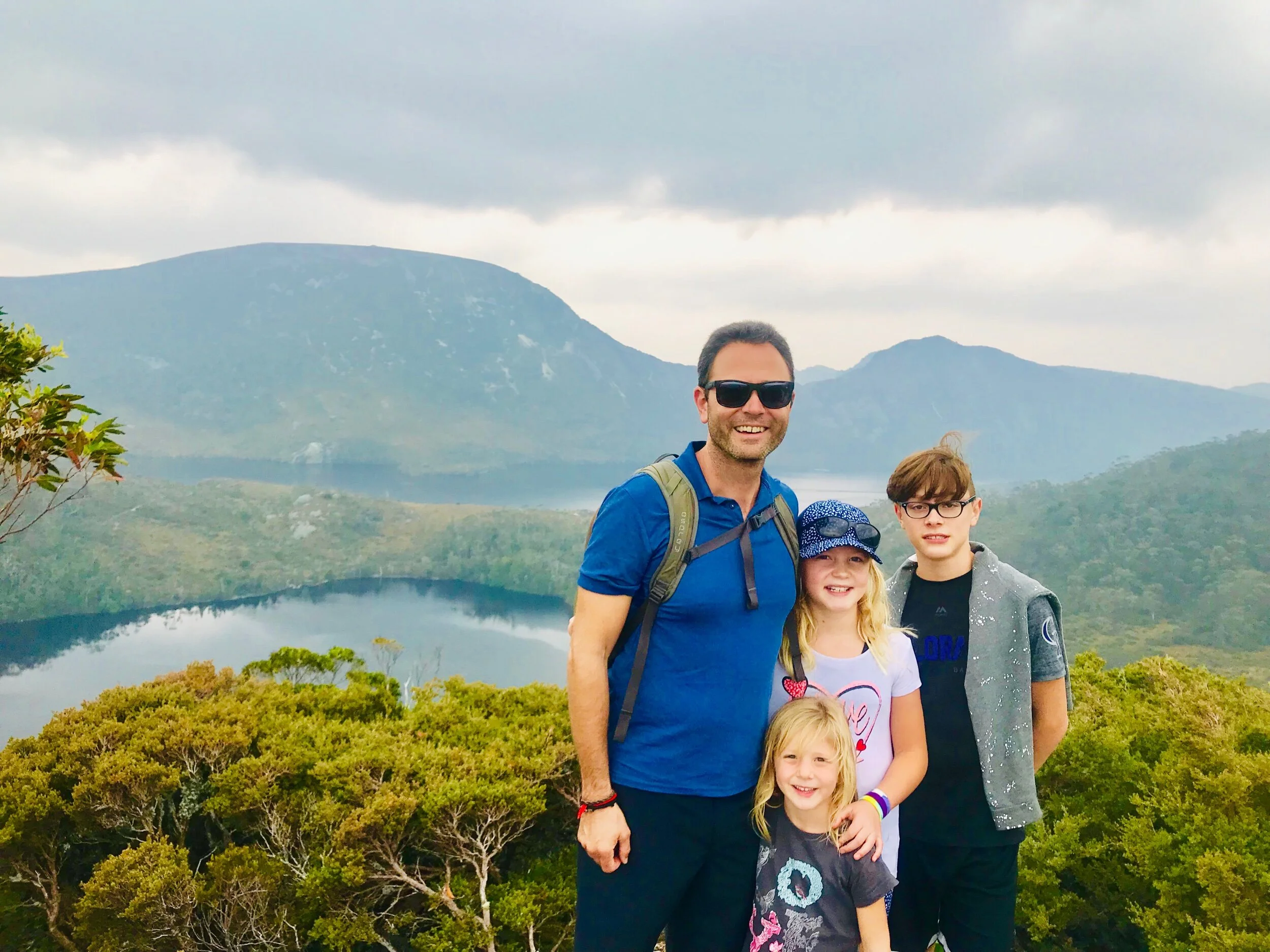 Cradle Mountain lookout point: Lake Lila and Dove Lake in the back