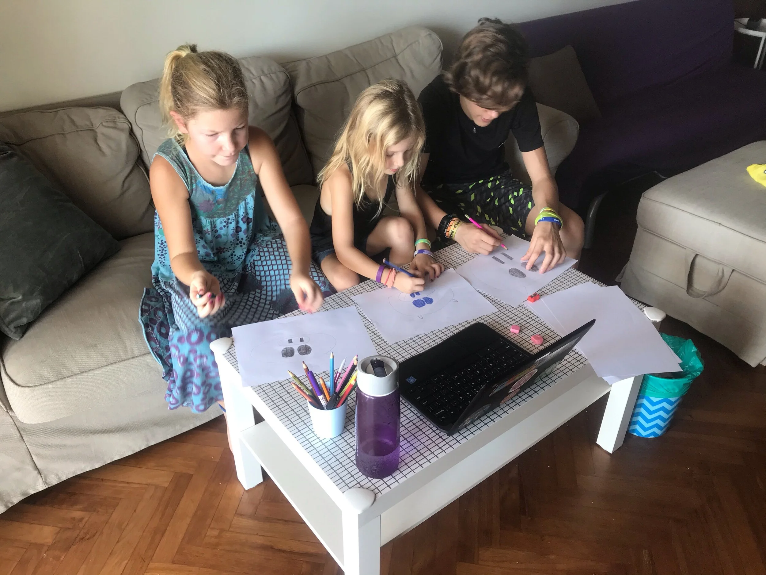 Lunch doodles with Mo Willems