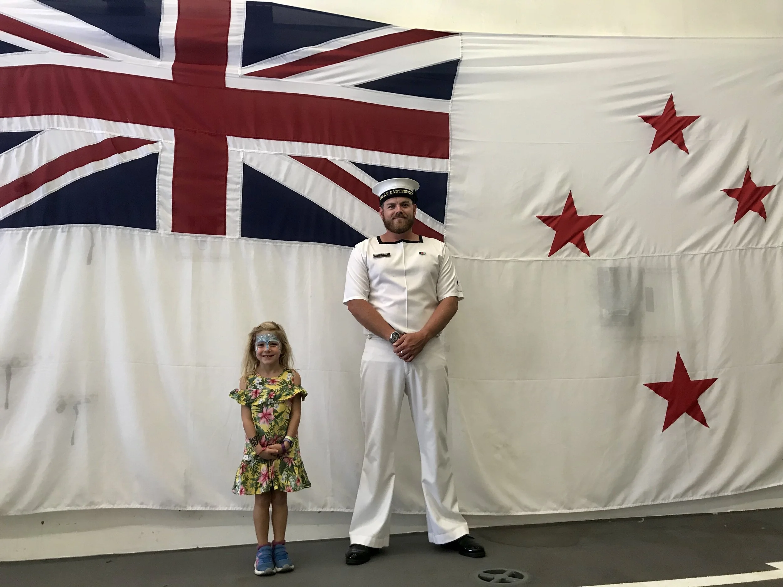 Madeline going patriotic in New Zealand
