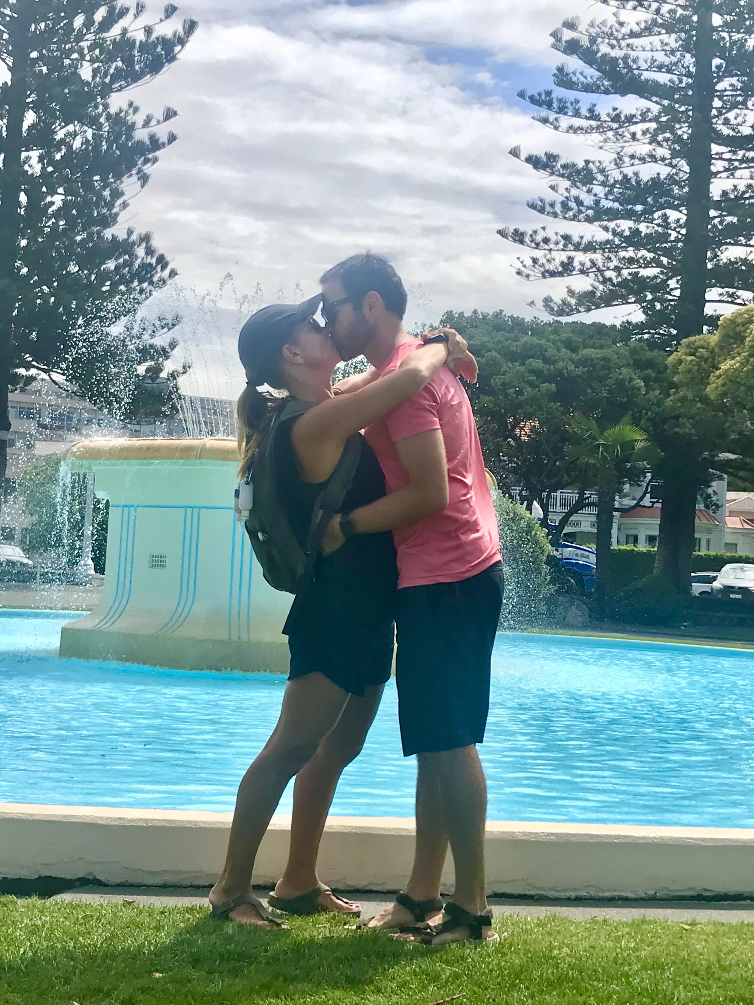 Smooching in Napier, New Zealand