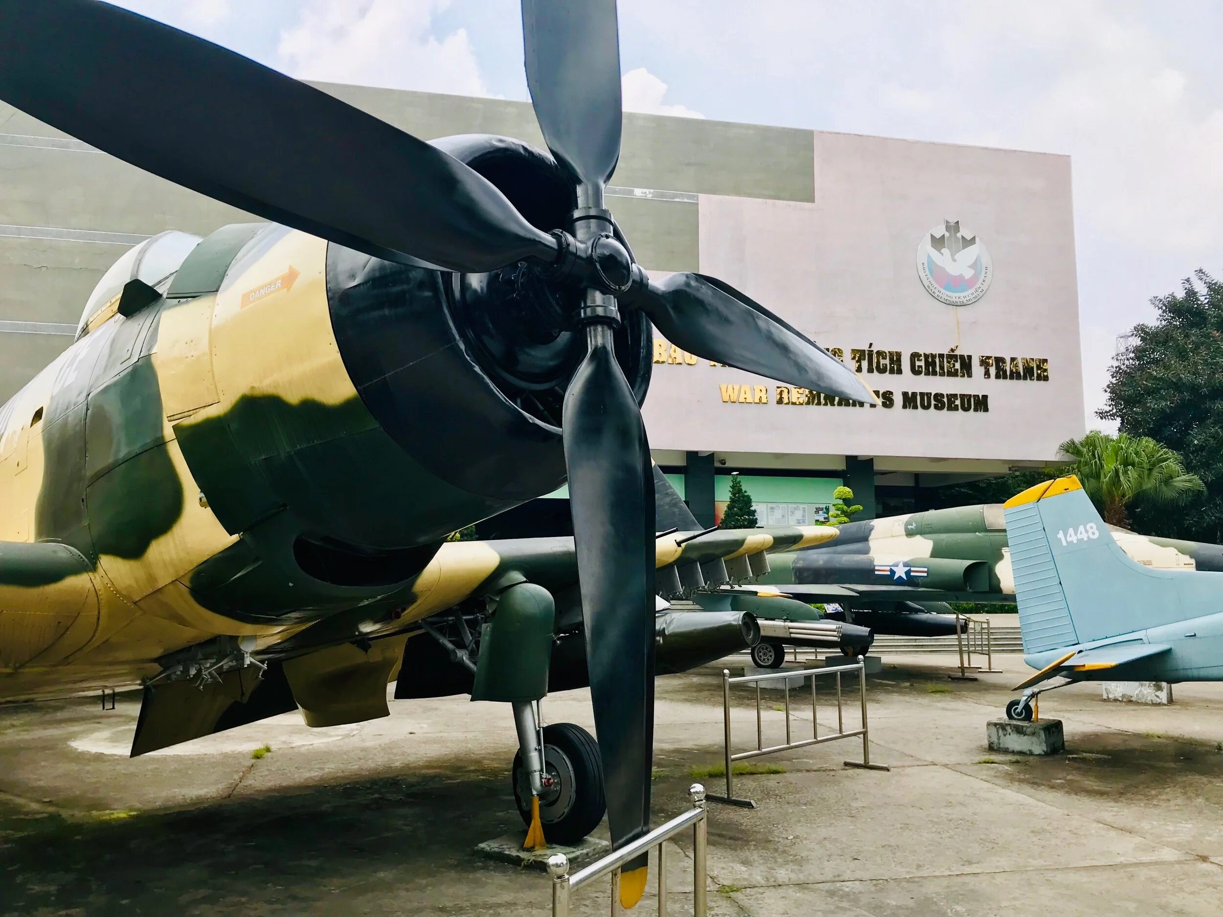 War Remnants museum has a fascinating outside area for kids to explore the old airplanes, helicopters, cars, tanks and missiles!