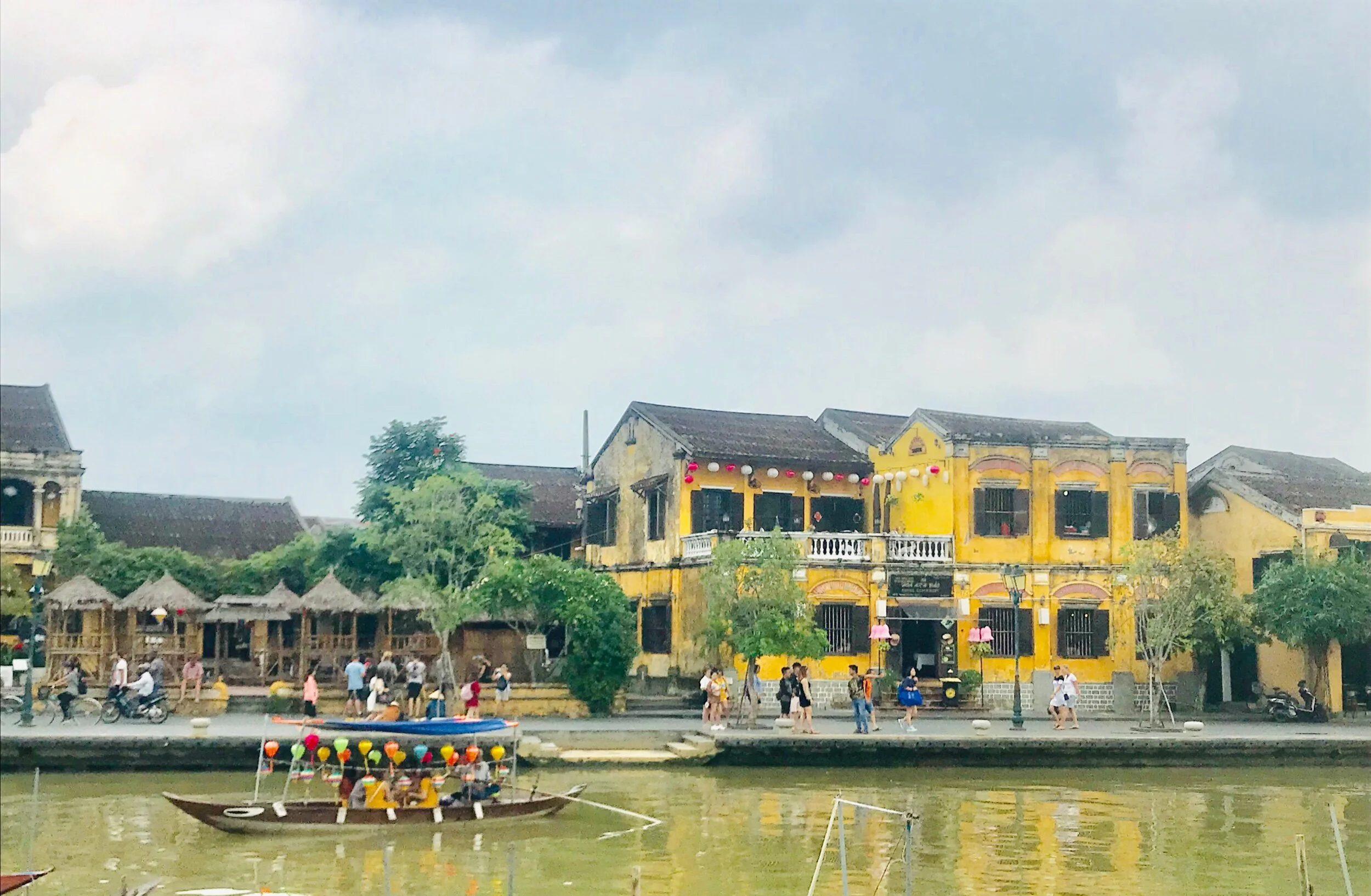 Colorful river front in HoiAn