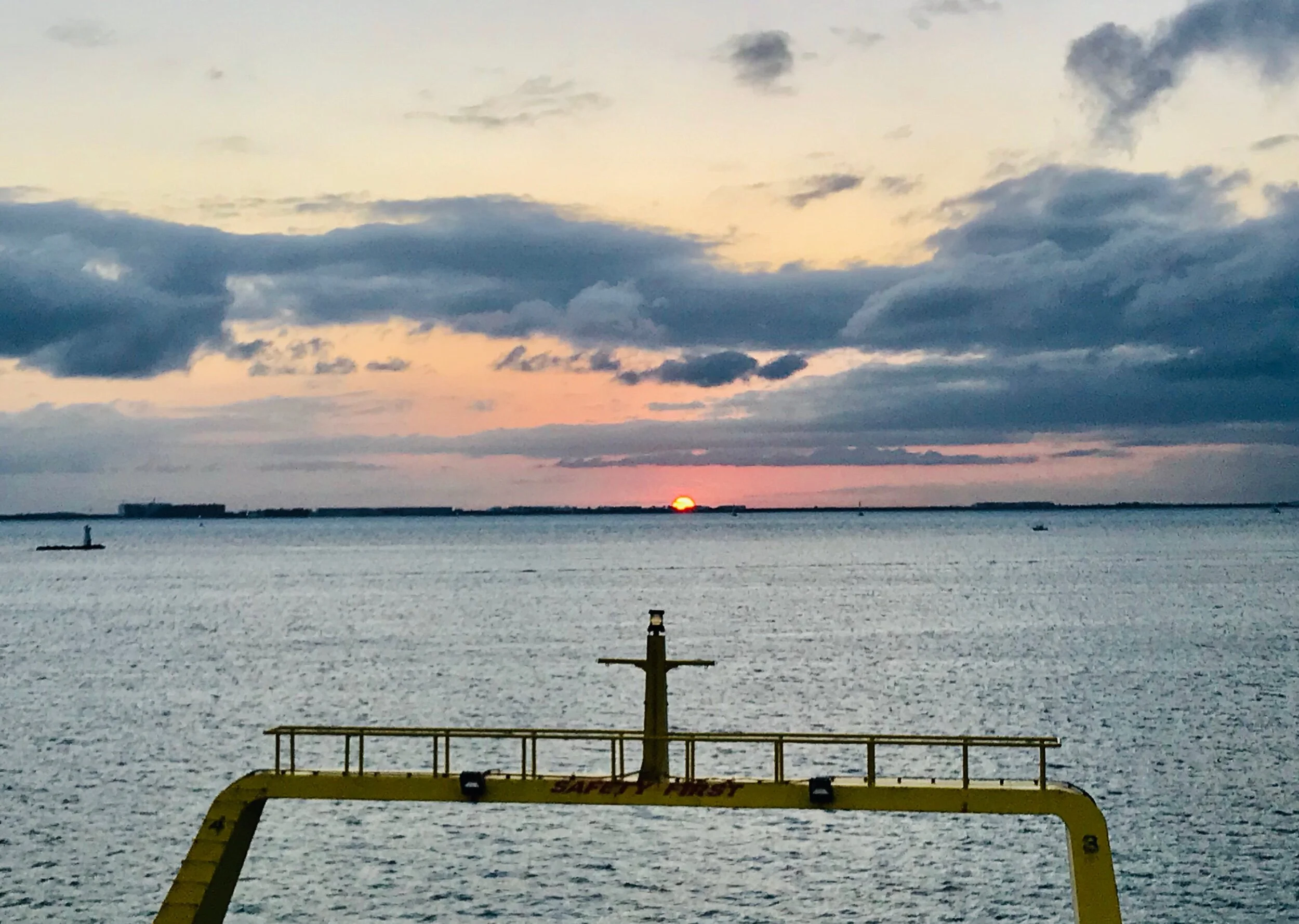 Sunset on the boat home