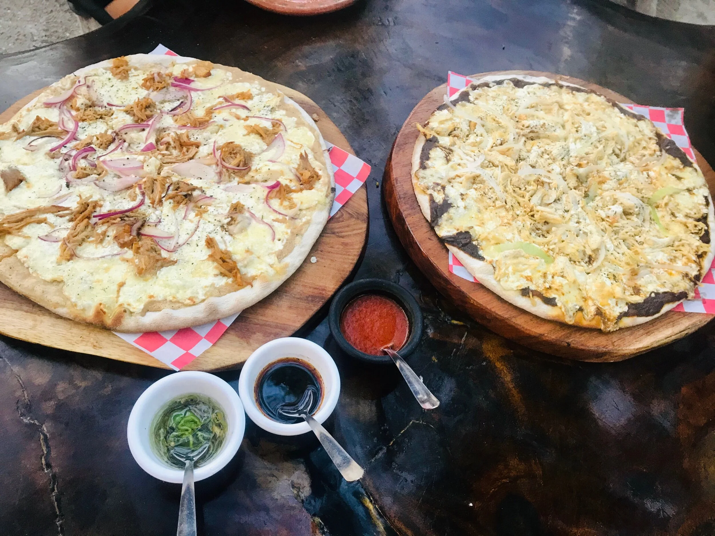 Yummy pizzas at Roots