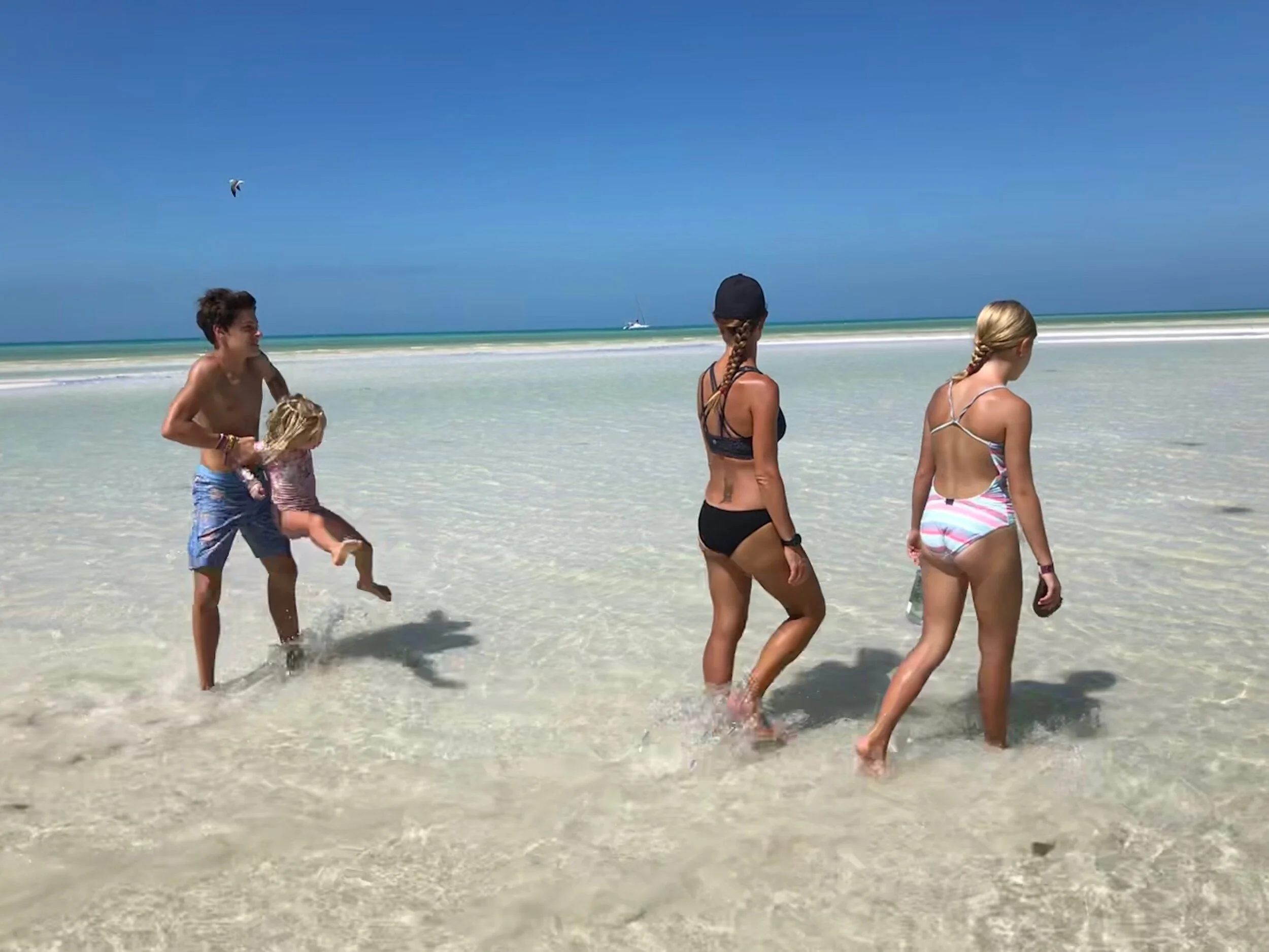 Walking on water on the sandbank